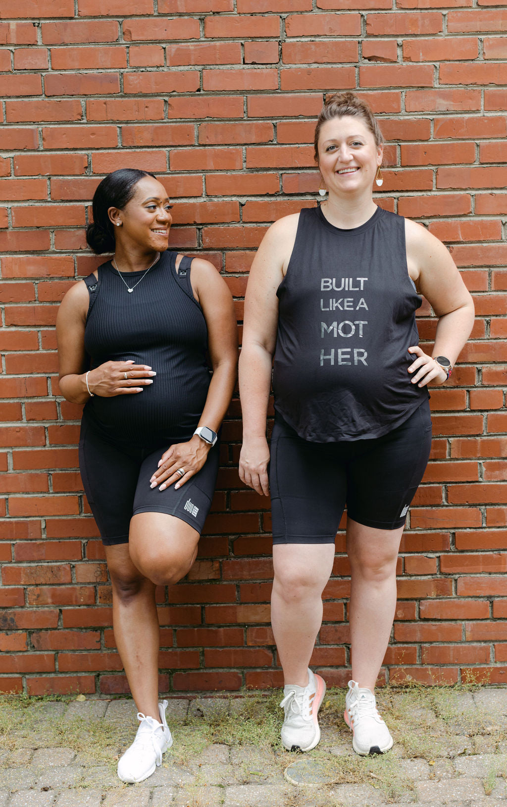 Black Maternity Activewear Biker Short with Pocket