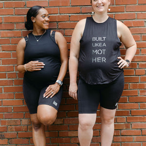 Black Maternity Activewear Biker Short with Pocket