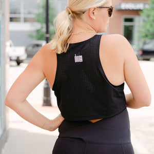 Black Maternity Activewear And Postpartum Workout Casual Crop Top