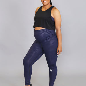 Navy Camo Maternity Activewear Leggings