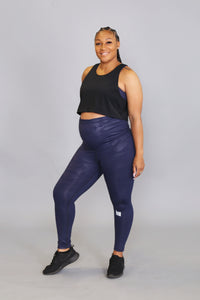Navy Camo Maternity Activewear Leggings