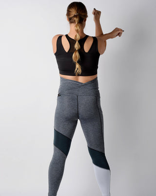 Kace Race Day Leggings Grey - duoFIT Maternity Activewear