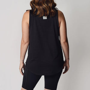 Black "Built Like a Mother" Maternity Activewear and Postpartum Tank Top