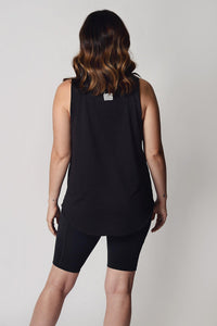 Black "Built Like a Mother" Maternity Activewear and Postpartum Tank Top