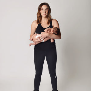 Black everyday maternity nursing sports bra with removable clips